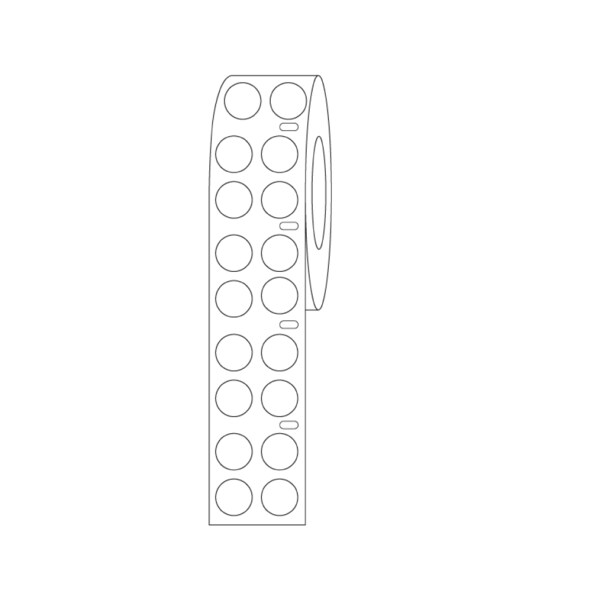 Dir.Thermal Cryo Label 9.5mm Dots for 1.5mlTubes/Vials White Roll Form